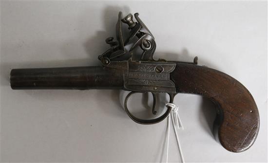JN & George B Jones, London. A flintlock pistol